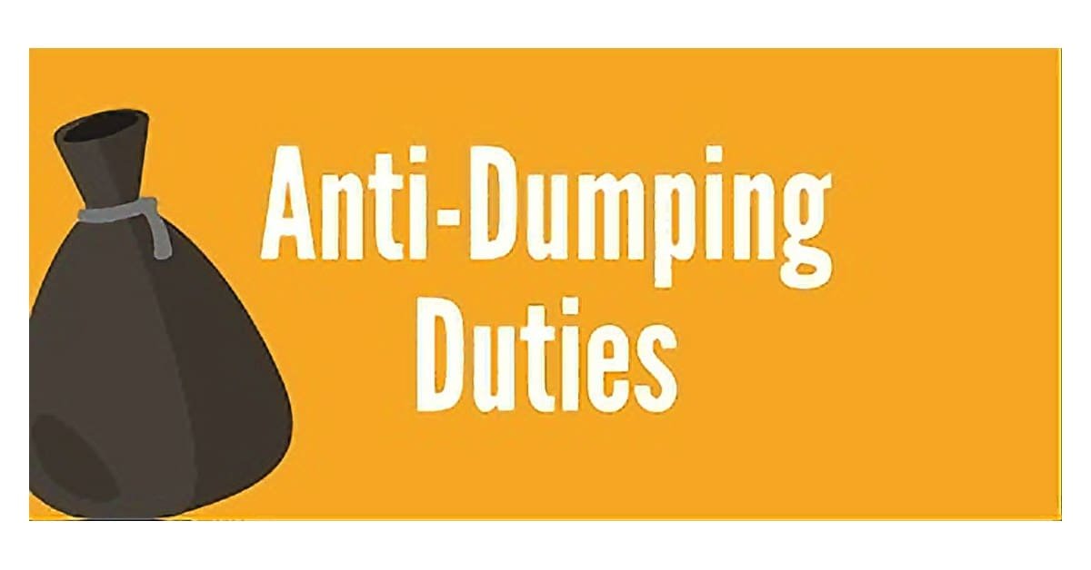 Hardly any finished goods incur anti-dumping duties.