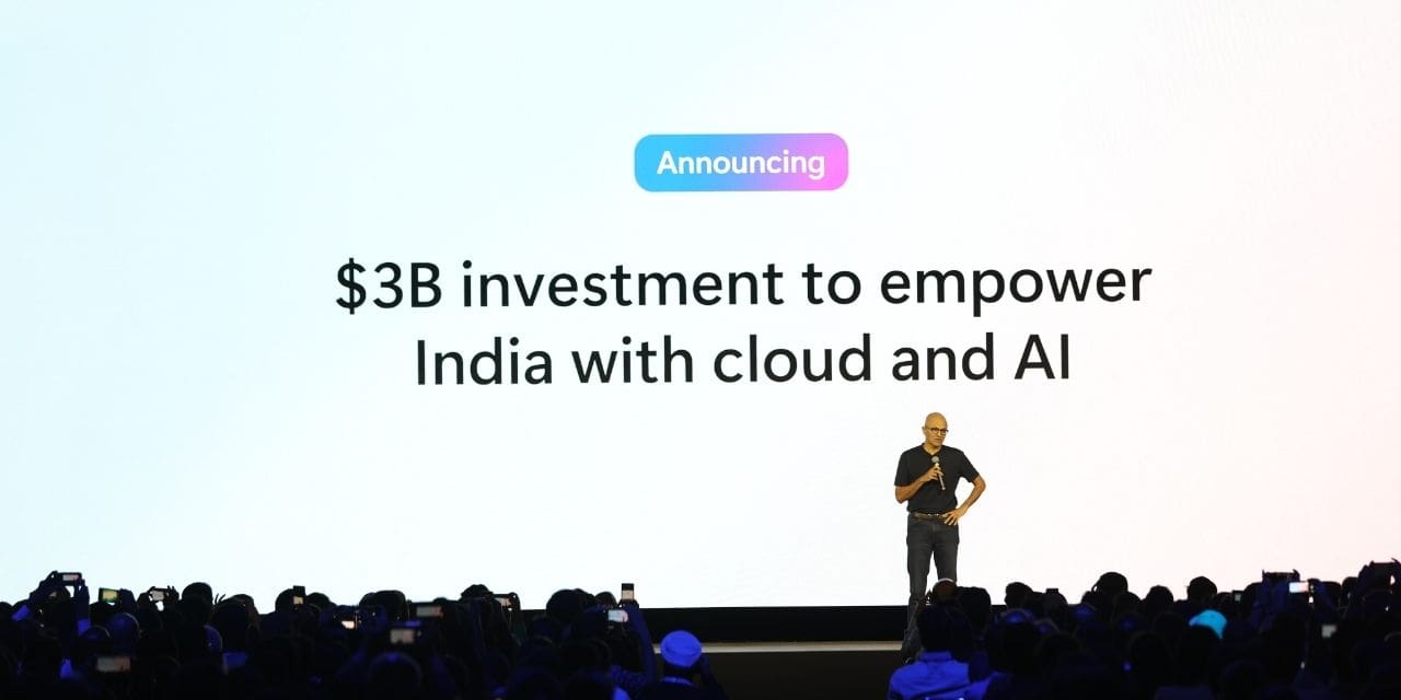 Microsoft announces US $3bn investment over two years in India