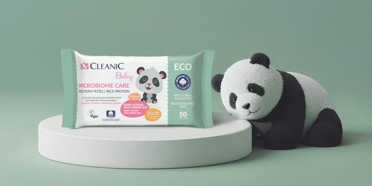 Cleanic Baby Wipes Support Microbiome & Skin Health